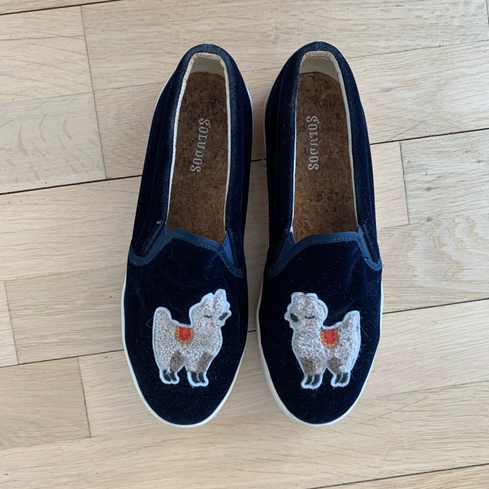 Soludos Llama 🦙 Velvet Slip On Sneakers